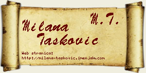 Milana Tasković vizit kartica